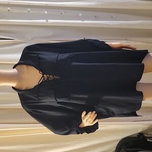 Womens Black Plus Size Blouse By Wendy Williams. Look at Measurememts For Sizing